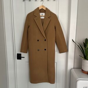 Babaton Aritzia Saville Tan Camel Wool Slouch Coat Size 1